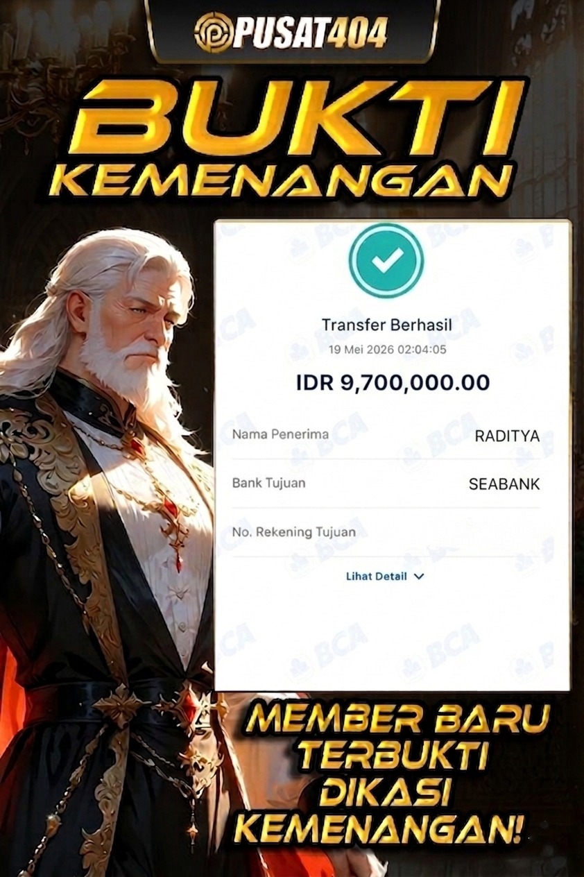 PUSAT404 𝐏𝐔𝐒𝐀𝐓𝟒𝟎𝟒 SUDAH TERBUKTI SELALU DI KASIH KEMENANGAN