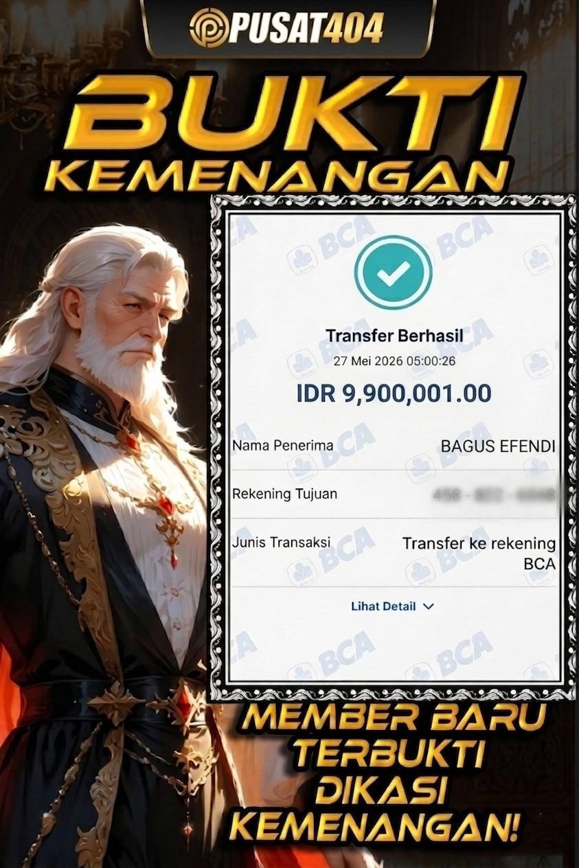 PUSAT404 SUDAH TERBUKTI SELALU MEMBERIKAN KEMENANGAN KEPADA MEMBER MEMBER SETIA